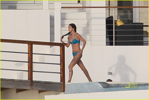  Selena out in the Caribbean