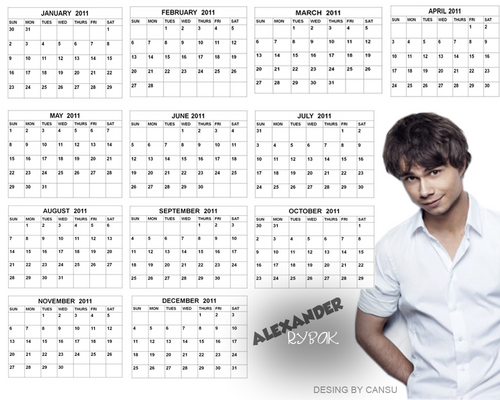  The Calendar With Alexander Rybak