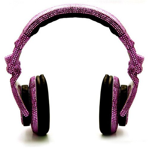  swarovski fashion rock dj headphones