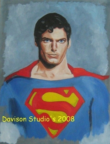 Chris Reeve,painting by Paul Davison