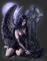 Goth angel - fantasy photo