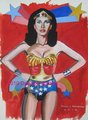 Lynda Carter as Wonder Woman watercolor by Paul Davison - wonder-woman fan art