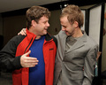 Dominic Monaghan and Sean Astin attend Access Hollywood- january 2011 - lost photo