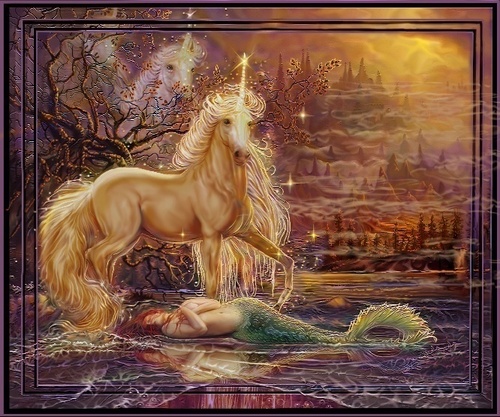  Mermaid And Unicorn