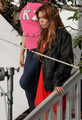 Miley on "Undercover" Set - miley-cyrus photo