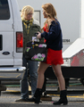 Miley on "Undercover" Set - miley-cyrus photo