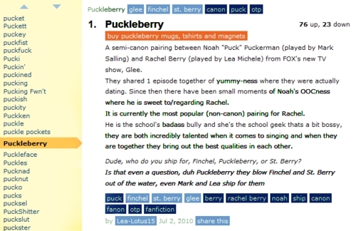 Puckleberry: Urban Dictionary