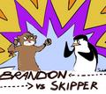 Brandon vs Skipper - penguins-of-madagascar fan art