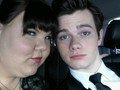 Chris and Ashley on the way to the Golden Globes - glee photo