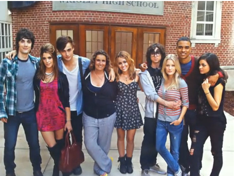 New/old photo of Ashley with the cast and director of LOL