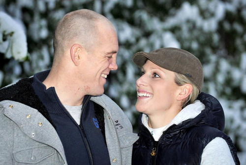  Zara Phillips and her fiance Mike Tindall
