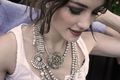 Beautiful dreamer with pearls  - daydreaming photo