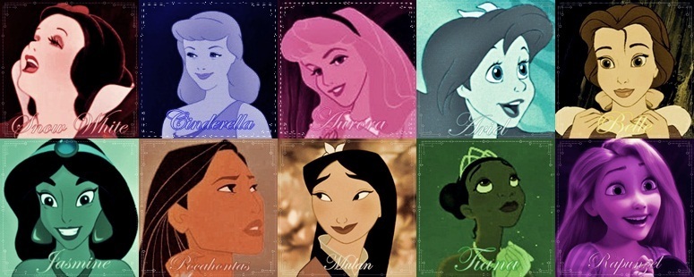 Disney Princess Hair Color Chart