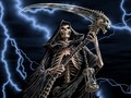 Death plays guitar - fantasy photo
