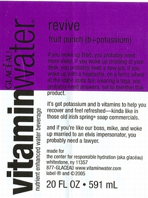 Vitamin Water labels. xD