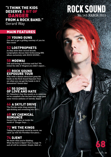  Gerard/MCR in Rock Sound Magazine (March 2011)