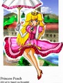 Peach falling with her umbrella - princess-peach photo
