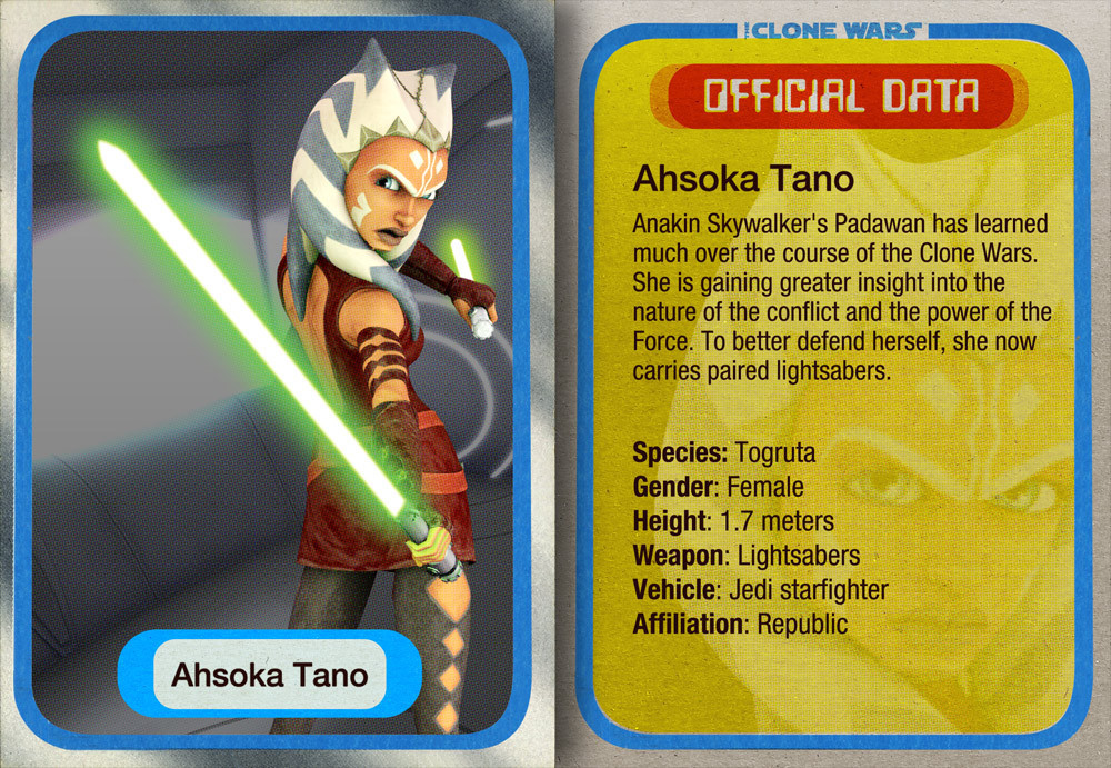 Star Wars Ahsoka And Rex. Young Ahsoka Card