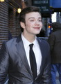 Chris | Arrives at "The Late Show with David Letterman". - glee photo