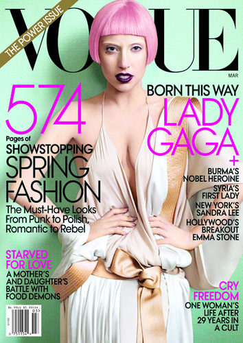  Lady GaGa Covers March Issue Of Vogue U.S.