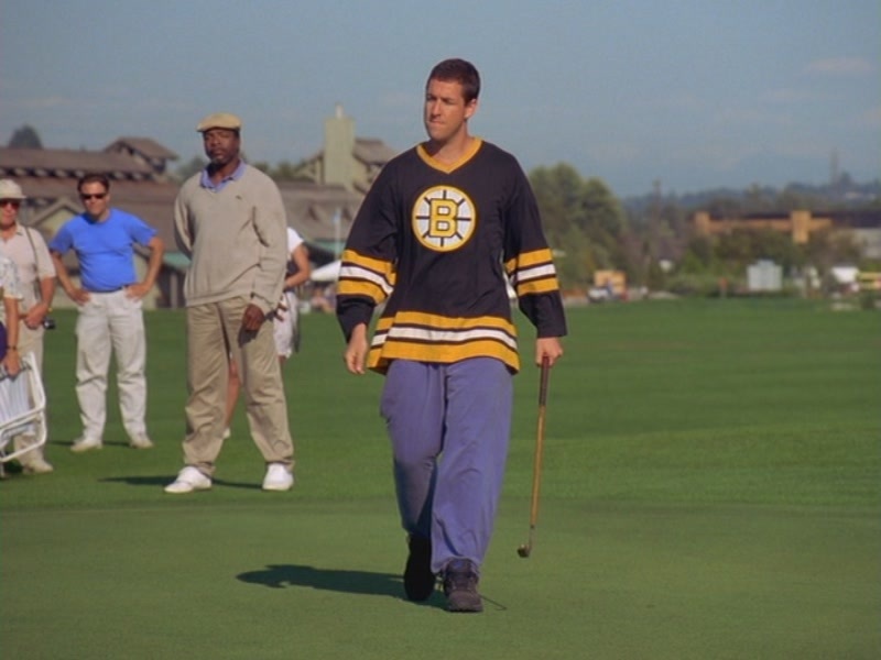Happy Gilmore #18 Sandler 1996 Movie Ice Hockey Jersey Stitched Men Hockey Jersey Black S-3XL 