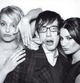 Dianna, lea and kevin in  a photo booth - glee photo