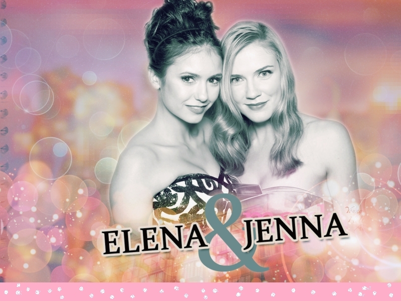 vampire diaries wallpaper elena. Elena and Jenna