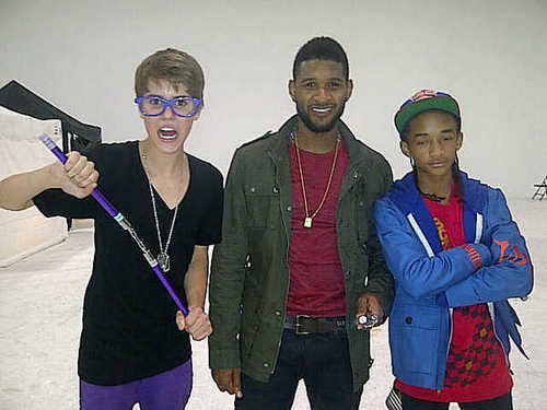 Justin , Usher and Jaden