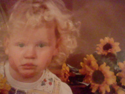  Ruby (Age 1) With Sunflowers