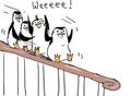 Sliding Down the Banister - penguins-of-madagascar fan art