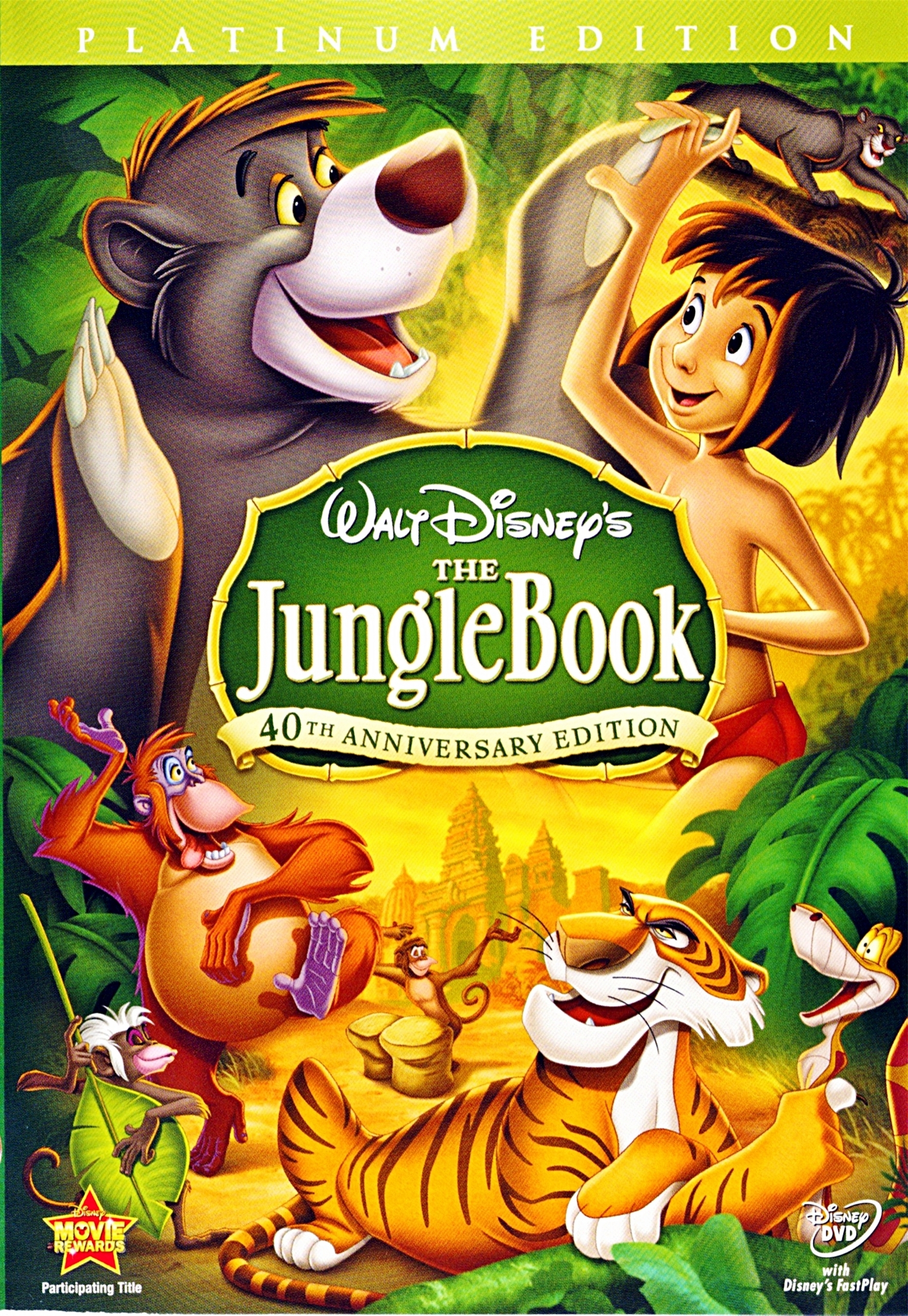 The Jungle Book - Two-Disc Platinum Edition Disney DVD Cover - Walt Disney  Characters Photo (19286612) - Fanpop