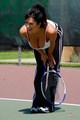 Denise Milani big breast - tennis photo