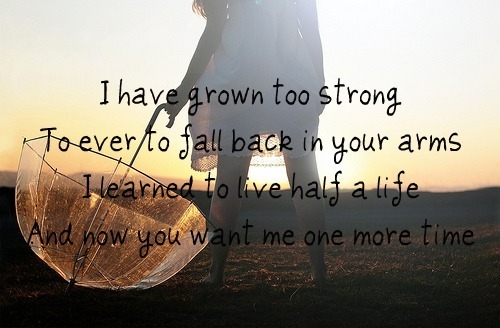  I Have Grown Too Strong...