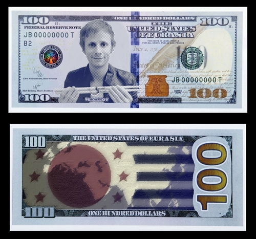  If the United States of Eurasia had currency, it would look like this