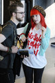 Paramore arrive at LAX for their flight to NYC - hayley-williams photo