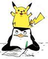 Skipper and Pikachu :) - penguins-of-madagascar fan art