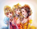 Walt Disney Fan Art - Cinderella, Princess Aurora & Belle - walt-disney-characters fan art