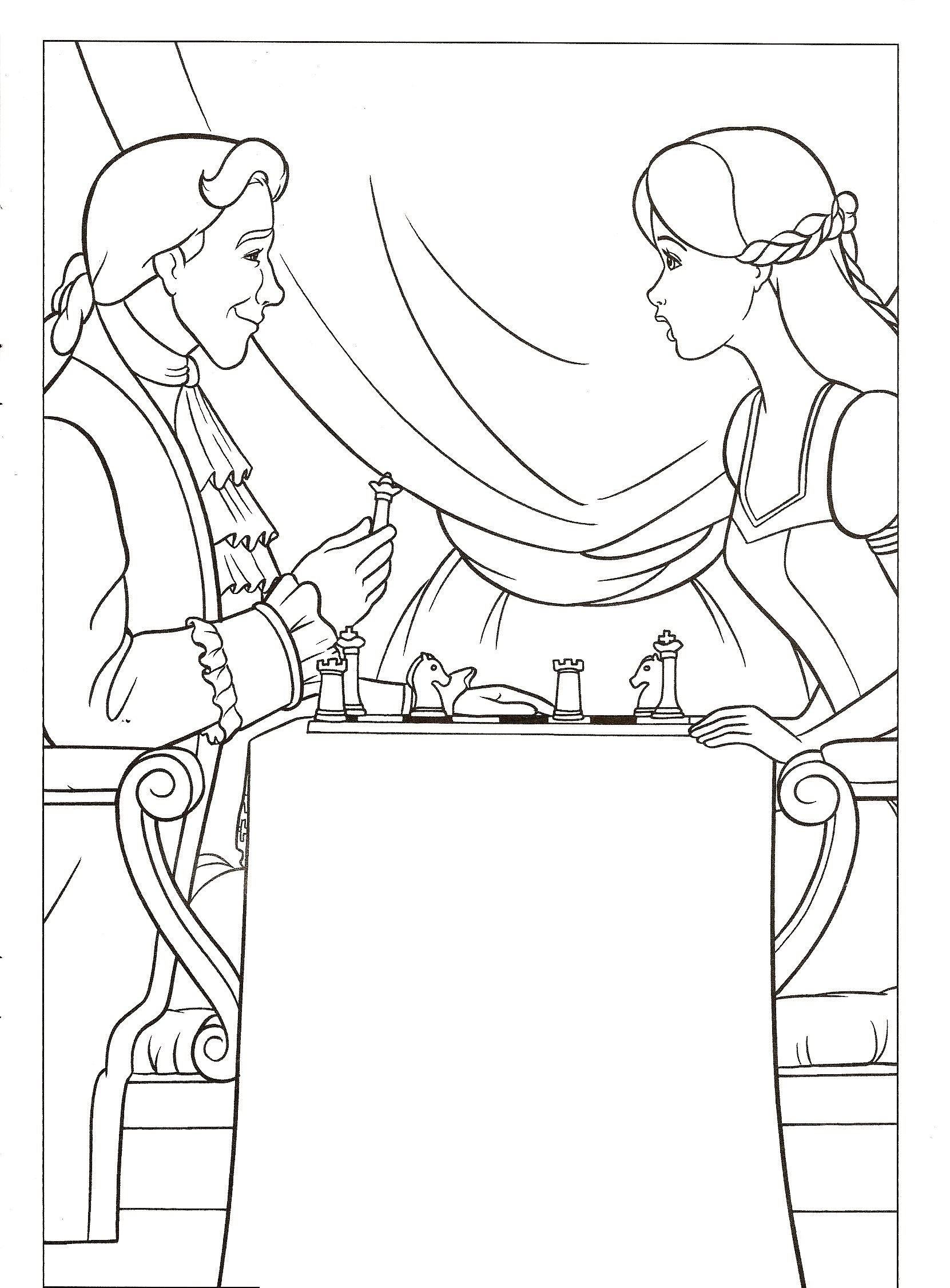 barbie and the 12 dancing princesses coloring pages