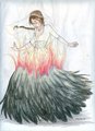 katniss fire dress - the-hunger-games fan art