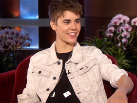 Justin Bieber appears on "Ellen" on Wednesday
