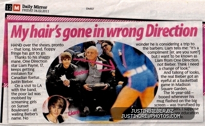  Magazine artikel-artikel for Justin in February 2011