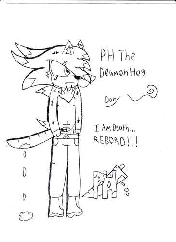  PH the Demonhog Lineart