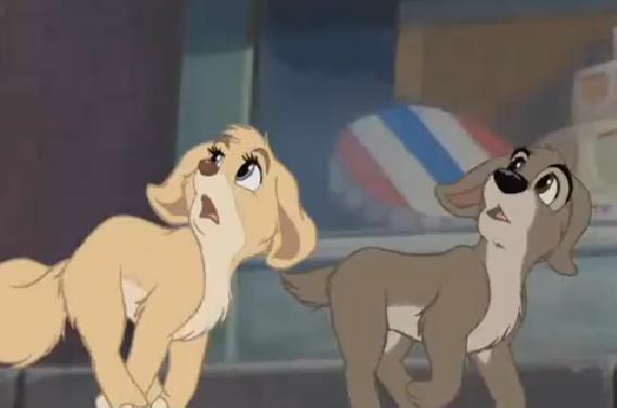 Image of Scamp and Angel for fans of Disney's Couples. 