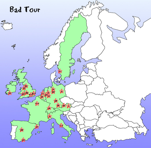 bad tour map