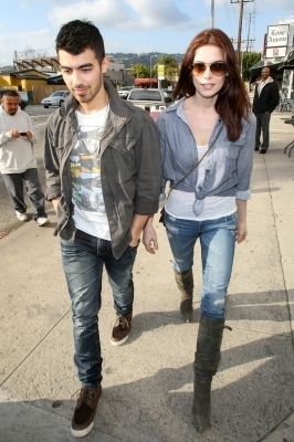  Ashley Greene (@AshleyMGreene) and Joe Jonas leaving Urth Caffe last night 2/24 [HQ]