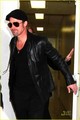 Brad Pitt: Leather LAX Landing - brad-pitt photo