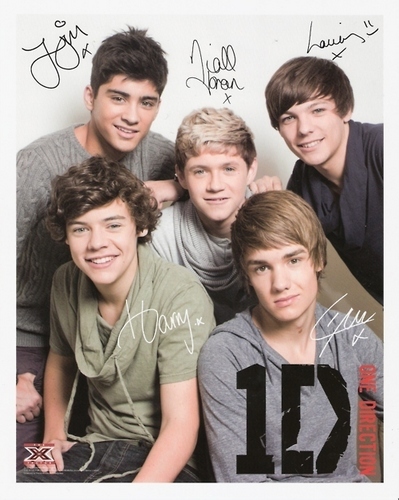 1D = Heartthrobs (I Ave Enternal Love 4 1D) Signitures! My Hearts In 5 Pieces 100% Real :) x