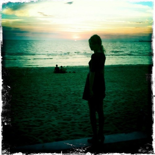 Taylor at a beach