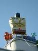 spongebob statue on top of nickelodeon animation studios