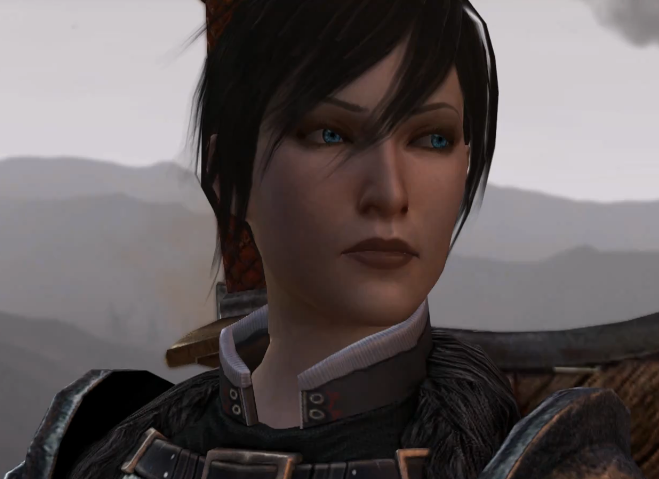 Dragon Age Female. Close up of Female Hawke